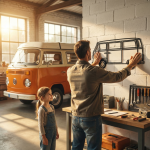 VW T2 Camper Van — 3D Line Art Wall Sculpture